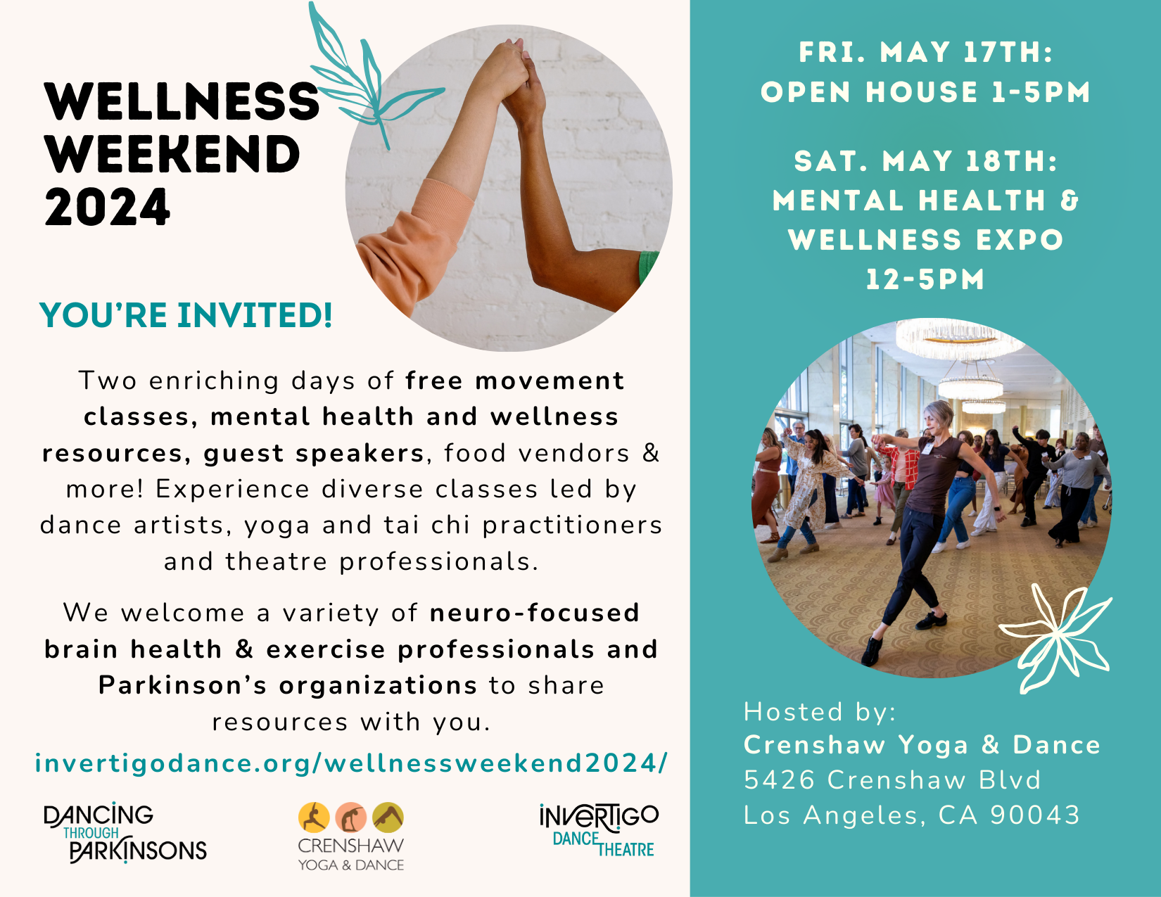 Dancing Through Parkinson’s is thrilled to be participating in Mental Health Awareness month, May 2024. Bringing classes, resources, and community! Get to know Dancing Through Parkinson’s and the mental health and wellness resources that are available to you!