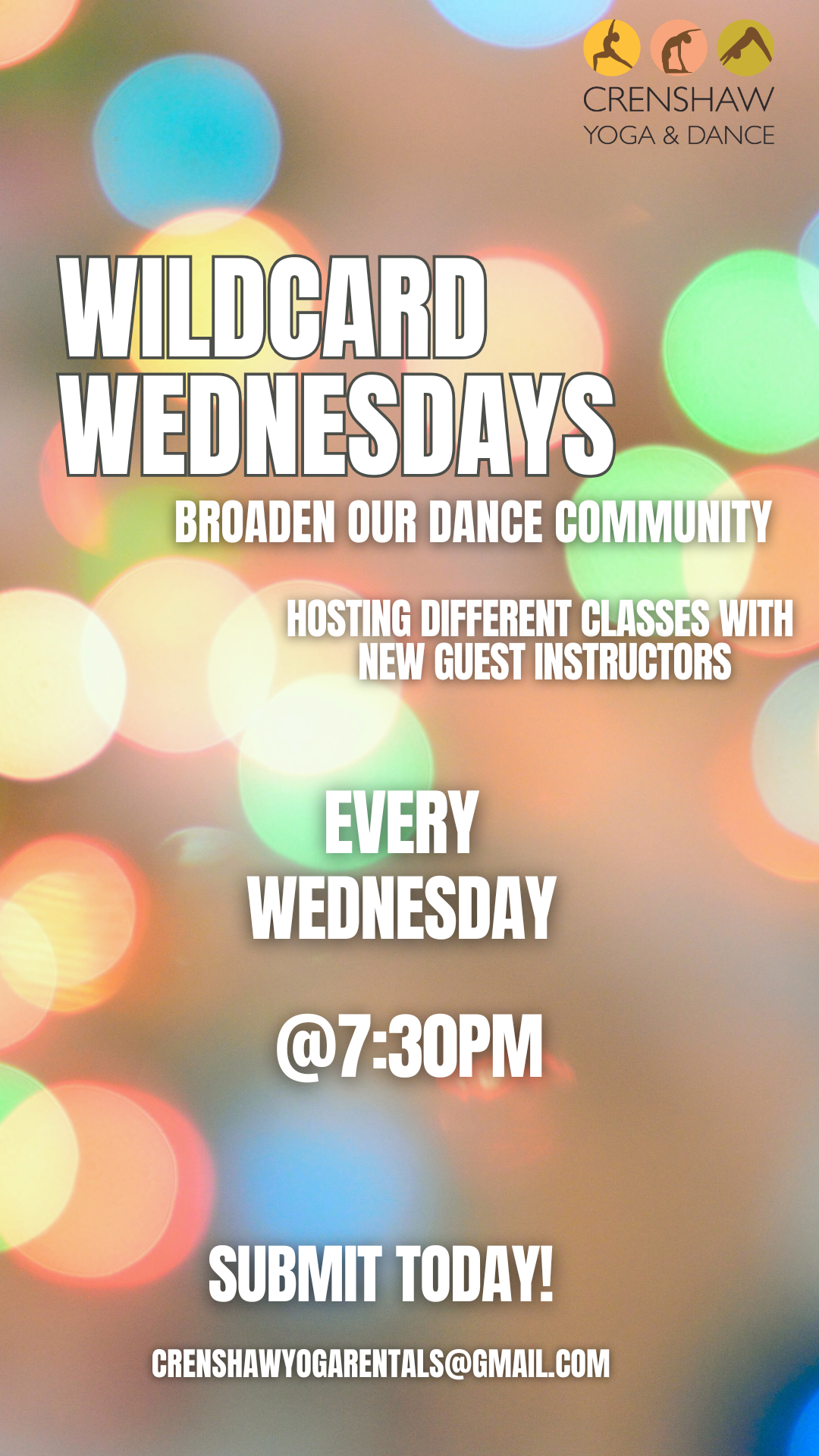 See what's to come every Wednesday 7:30pm.  Don't miss out in all the different dance classes to be offered!