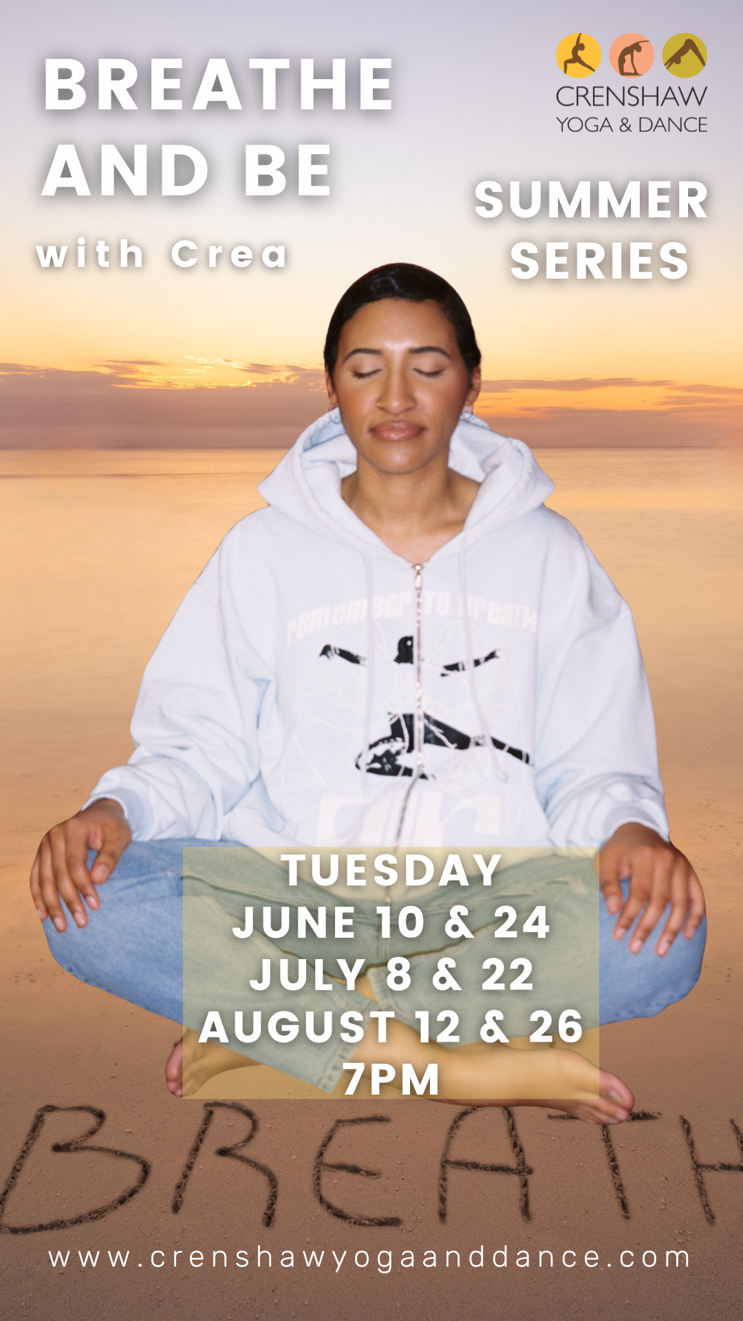 Breathework Summer Series.  Inhale & Exhale with us!