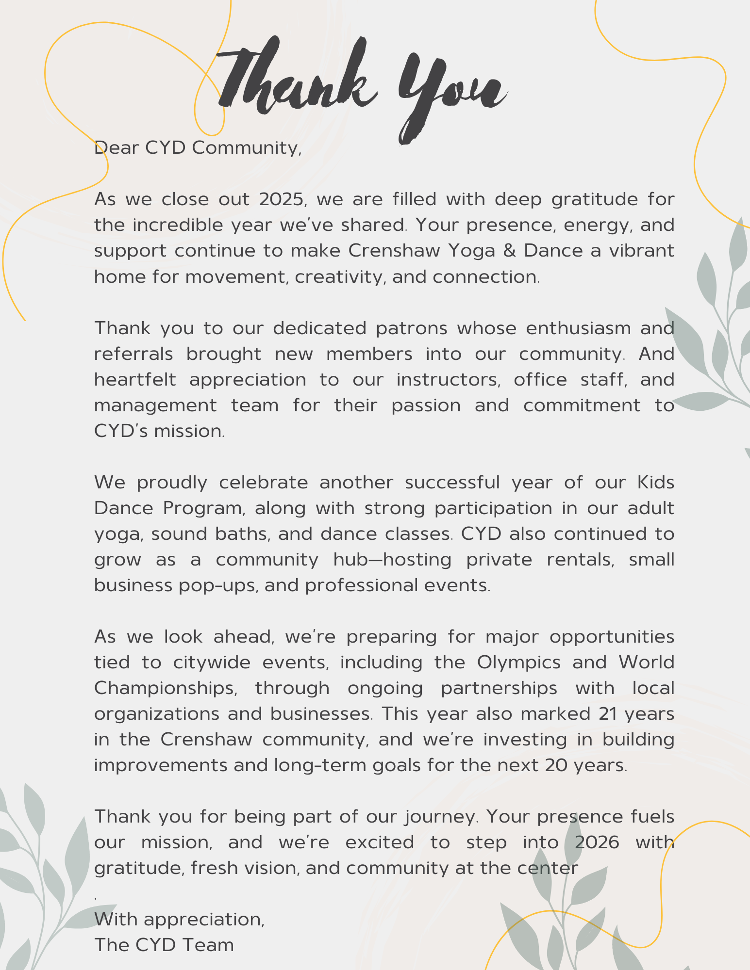 CYD Thank You 2025