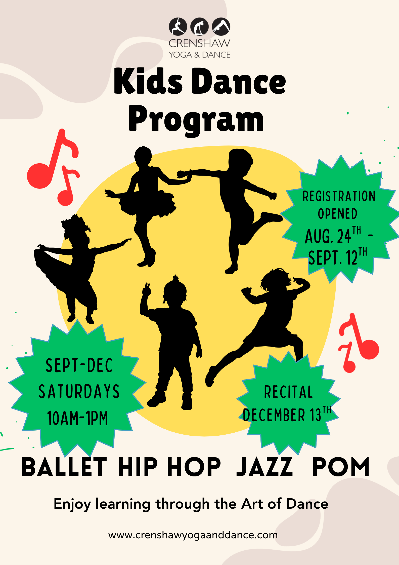 Fall 2026 2025 Kids Dance Program